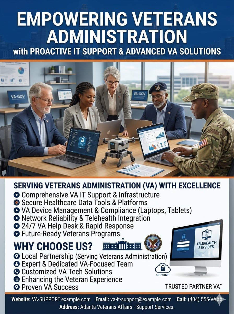 Veterans Affairs IT support flyer